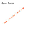 Glossy orange tailgate insert decal for a Ford Super Duty truck.