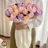 Hand Knitted Rose Bouquet Throw Blanket