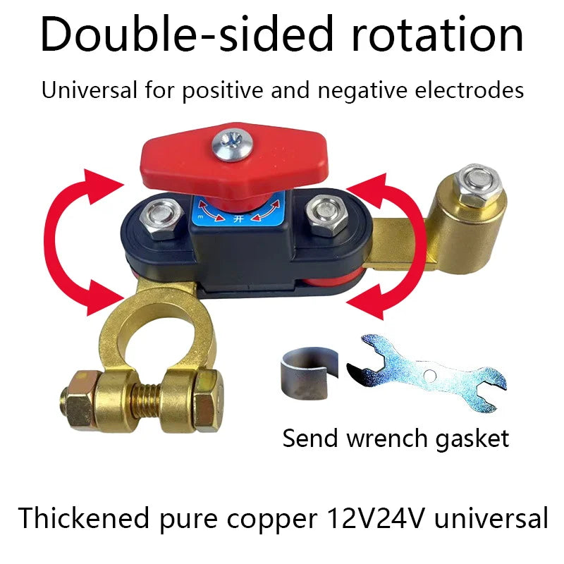 Rotating Car Battery Disconnect Switch - 12V/24V