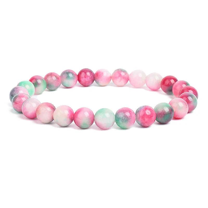 Armband aus Natursteinperlen