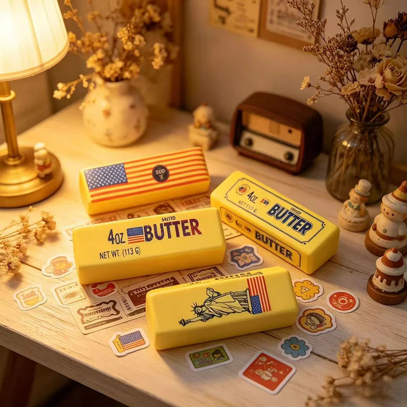 Realistic Cheese Butter Stick Squishy Toy