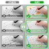 Comparison of handwriting practice books showing incorrect printing, scientific typography, unclear printing versus our clear