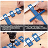 Cabinet Handle Drill Guide Template with Locator Punch