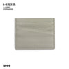 A beige genuine leather slim card holder wallet with a textured surface.