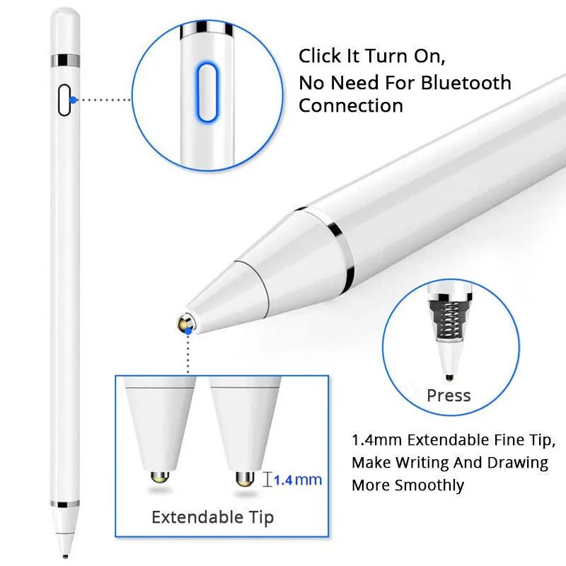 Universal Active Stylus Pen for Tablets and Phones