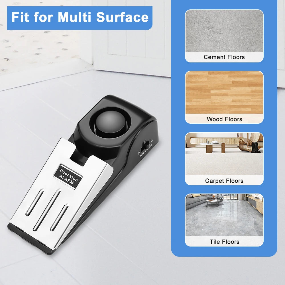Portable Door Stop Alarm with 120dB Siren