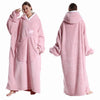 Oversized Wearable Fleece Blanket Hoodie with Sleeves