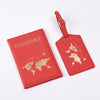 Map Pattern Passport Cover and Luggage Tag Set