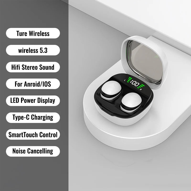 Ultra-Compact Wireless Earbuds with Charging Case