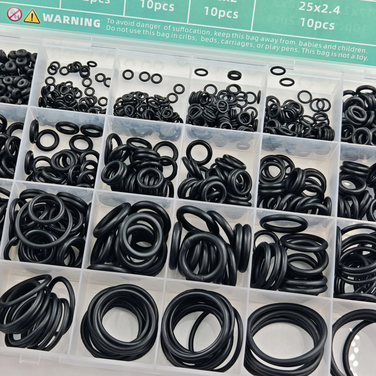 Nitrile O-Ring Repair Kit – 1020-Piece Assorted Sealing Ring Set
