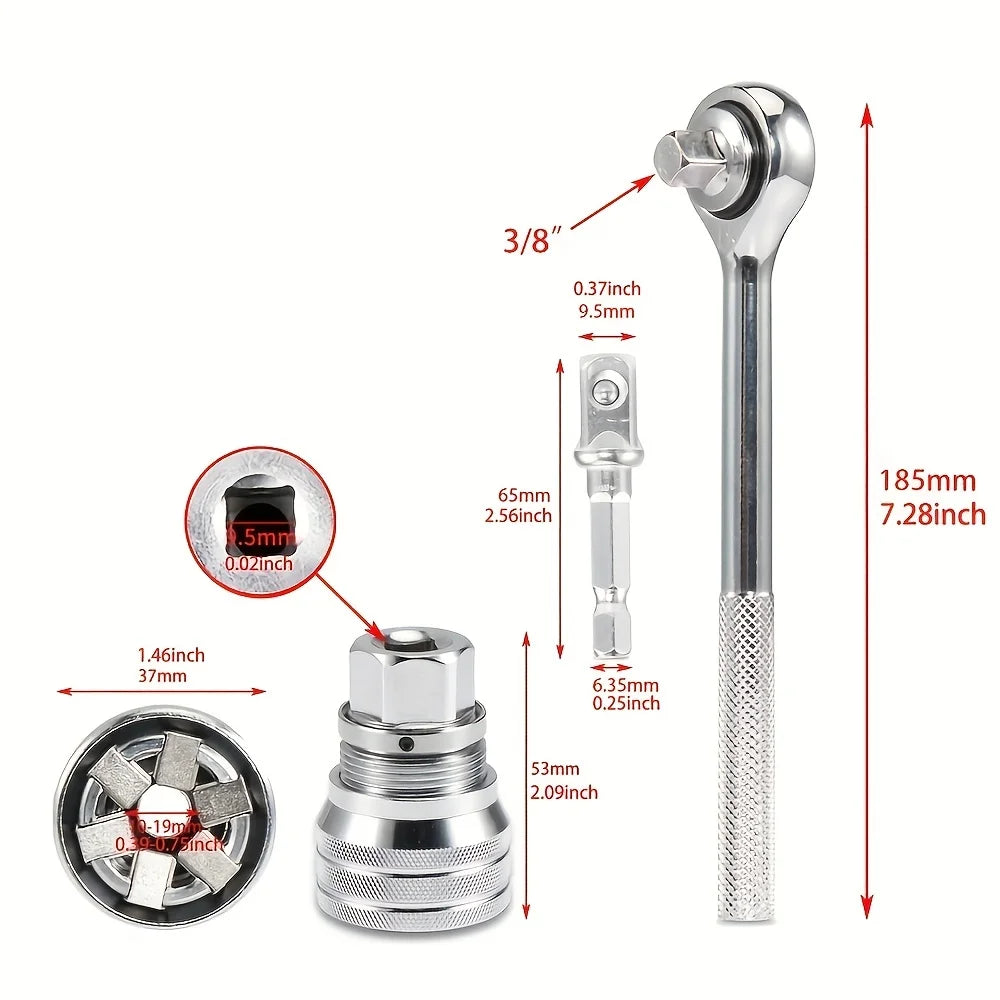 Adjustable Universal Socket Wrench (10–19mm)