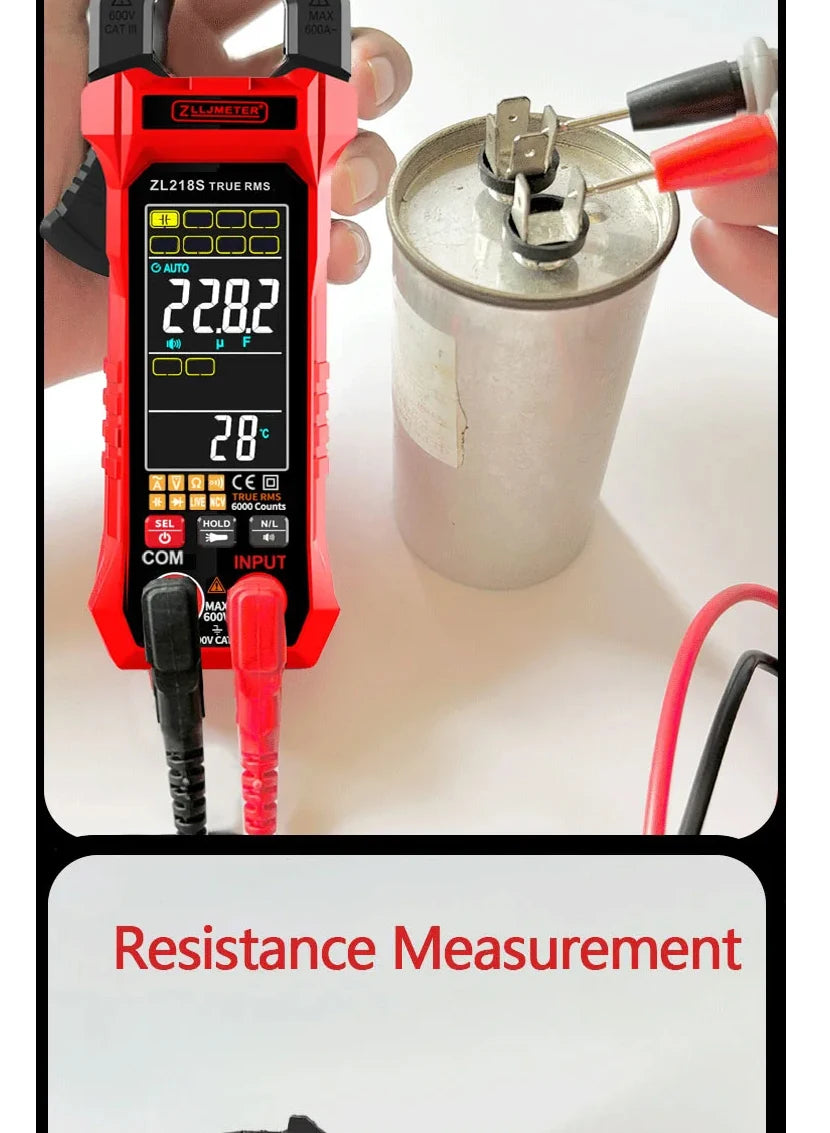 Professional Digital Clamp Meter with 600A AC/DC Range