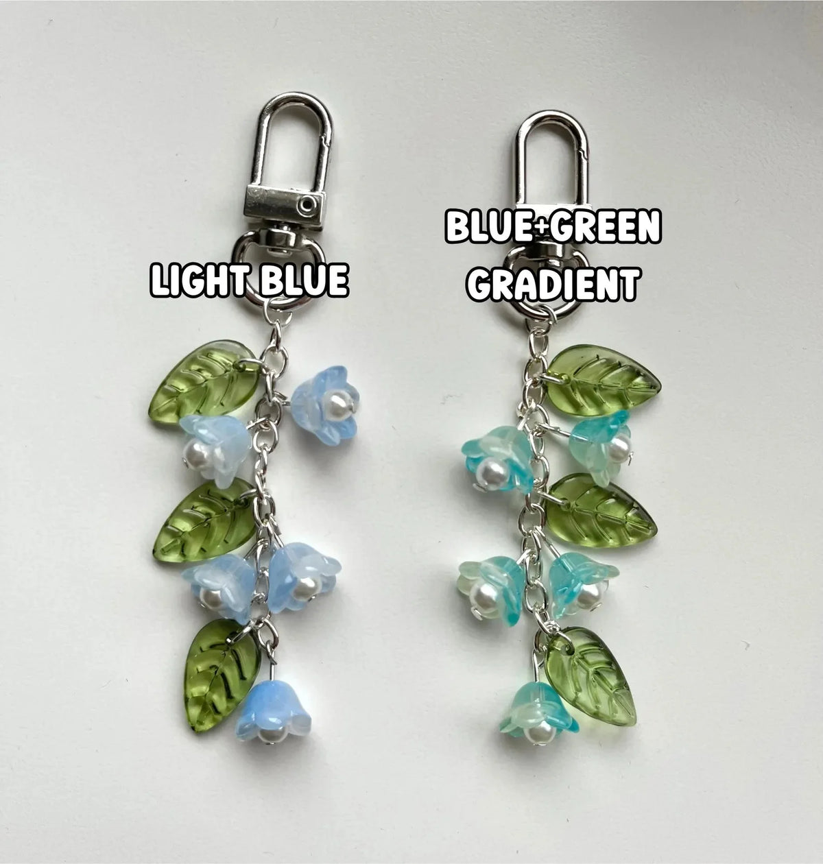 Handmade Lily of the Valley Keychain Charm