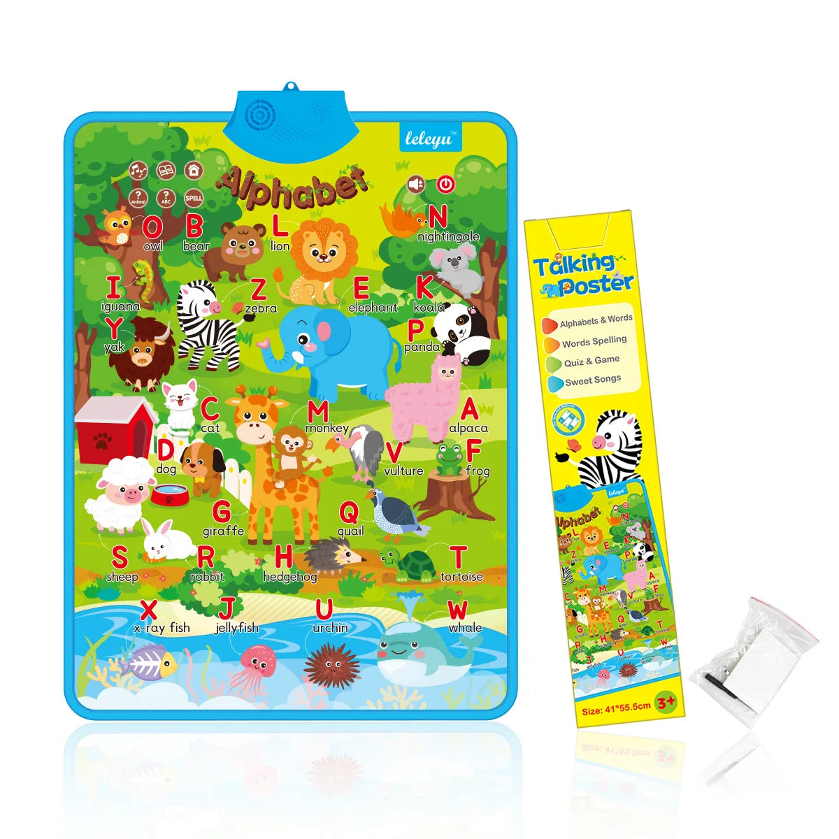 Interactive Alphabet & Number Learning Wall Chart for Toddlers
