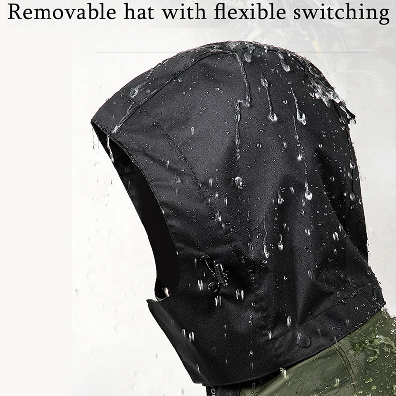 Men's Waterproof Motorcycle Rain Suit with Breathable Fabric