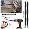 Flexible Right Angle Drill Bit Extension Set with Universal Socket Adapter