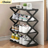 4-Tier X-Frame Shoe Storage Rack