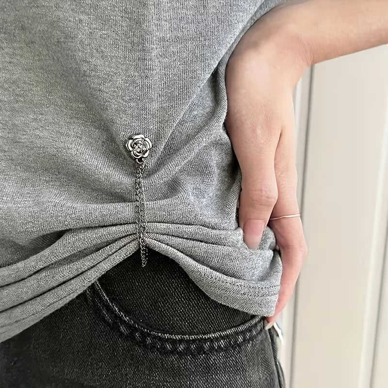 Camellia Design Adjustable Clothing Buckles
