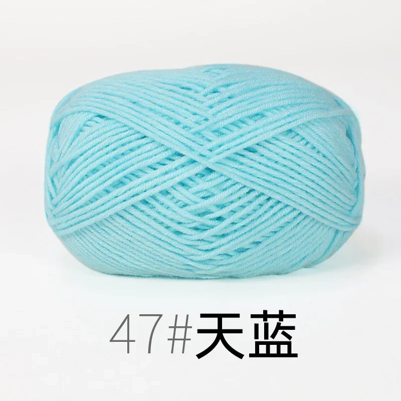 4-Ply Soft Cotton Blend Yarn for Knitting and Crochet