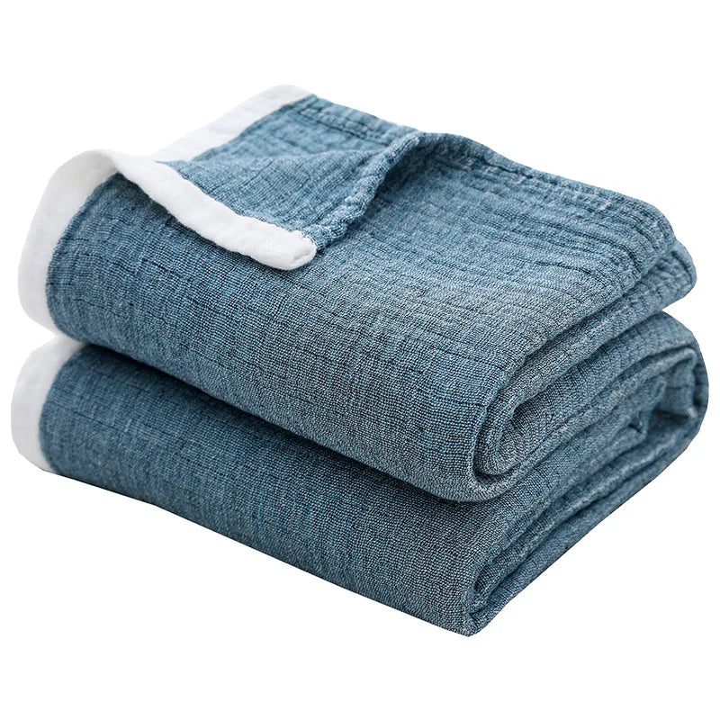 Breathable 4-Layer Cotton Muslin Blanket — Lightweight & Soft for All Seasons