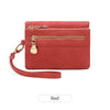 Vintage PU Leather Foldable Clutch Wallet with Wrist Strap