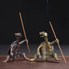 Antique Metal Turtle Incense Holder – Decorative Candle & Stick Holder