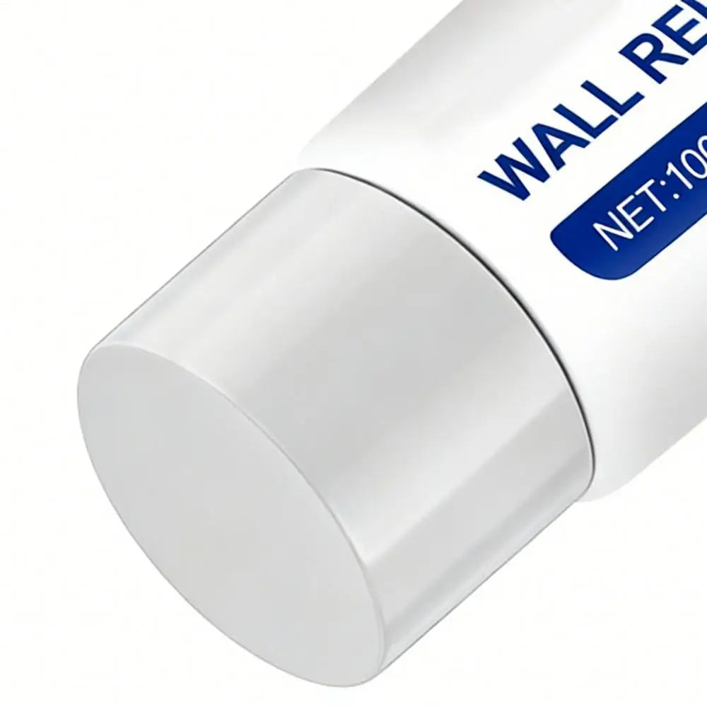 A white tube of drywall repair kit with a blue label showing the net weight.