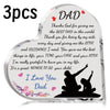 Heart-Shaped Acrylic Keepsake Plaque for Dad