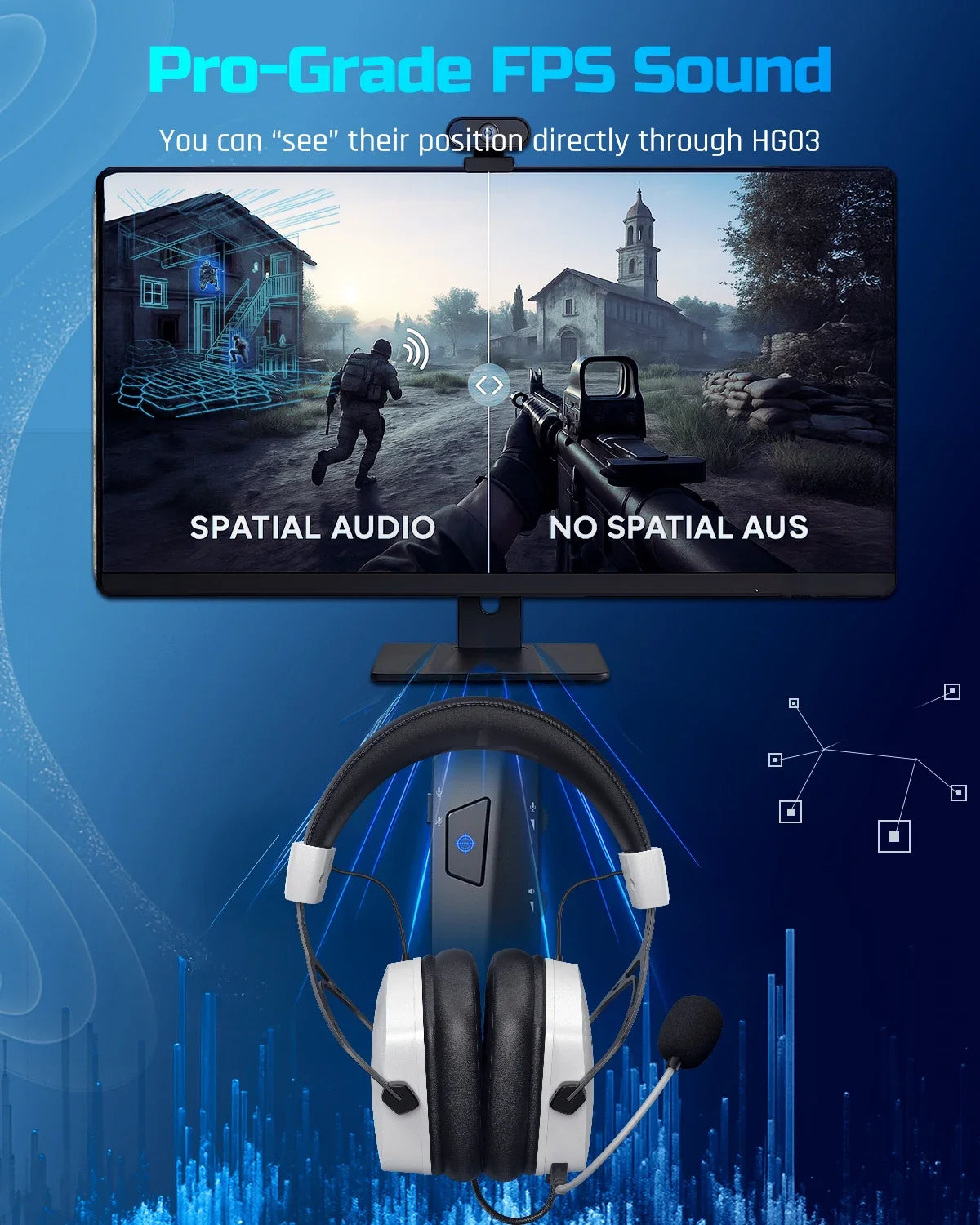 USB Gaming Headset with 7.1 Surround Sound and Noise-Cancelling Mic