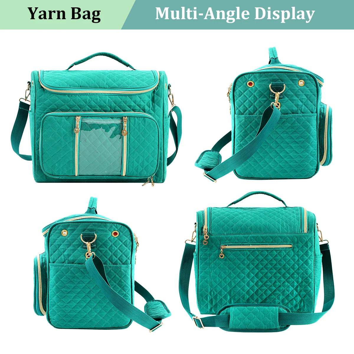 Portable Yarn Storage & Crochet Organizer Bag