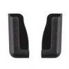 A pair of black crystal air vent car phone holders.