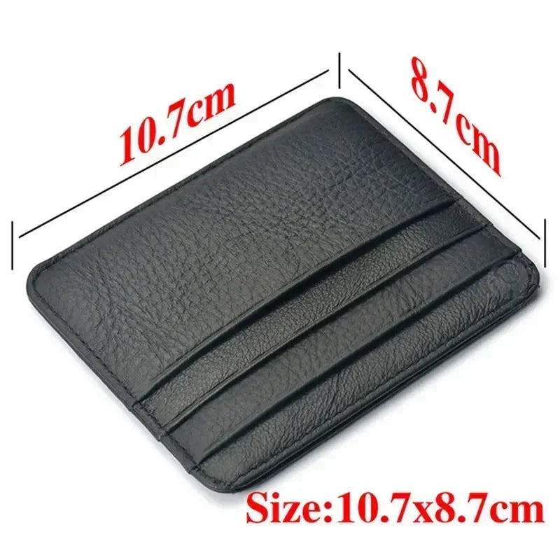 Slim Genuine Leather Card Holder Wallet