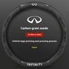 Carbon Fiber Leather Steering Wheel Cover for Infiniti Models
