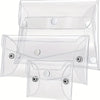 Clear PVC cosmetic bags designed for waterproof storage of makeup brushes and other items