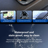 A 360° rotating car dashboard phone mount with an anti-slip silicone base shown in various installation and usage contexts.