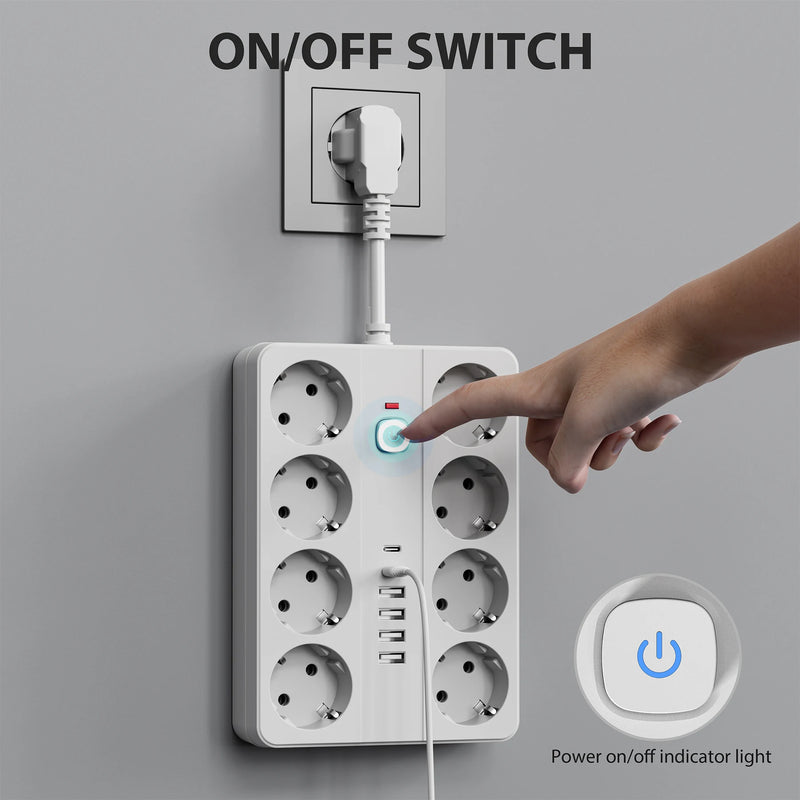 14-in-1 Surge Protection Power Strip with USB-C