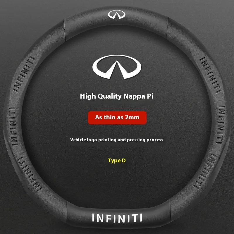 Carbon Fiber Leather Steering Wheel Cover for Infiniti Models