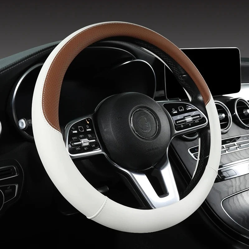 Perforated Nappa Leather Steering Wheel Cover