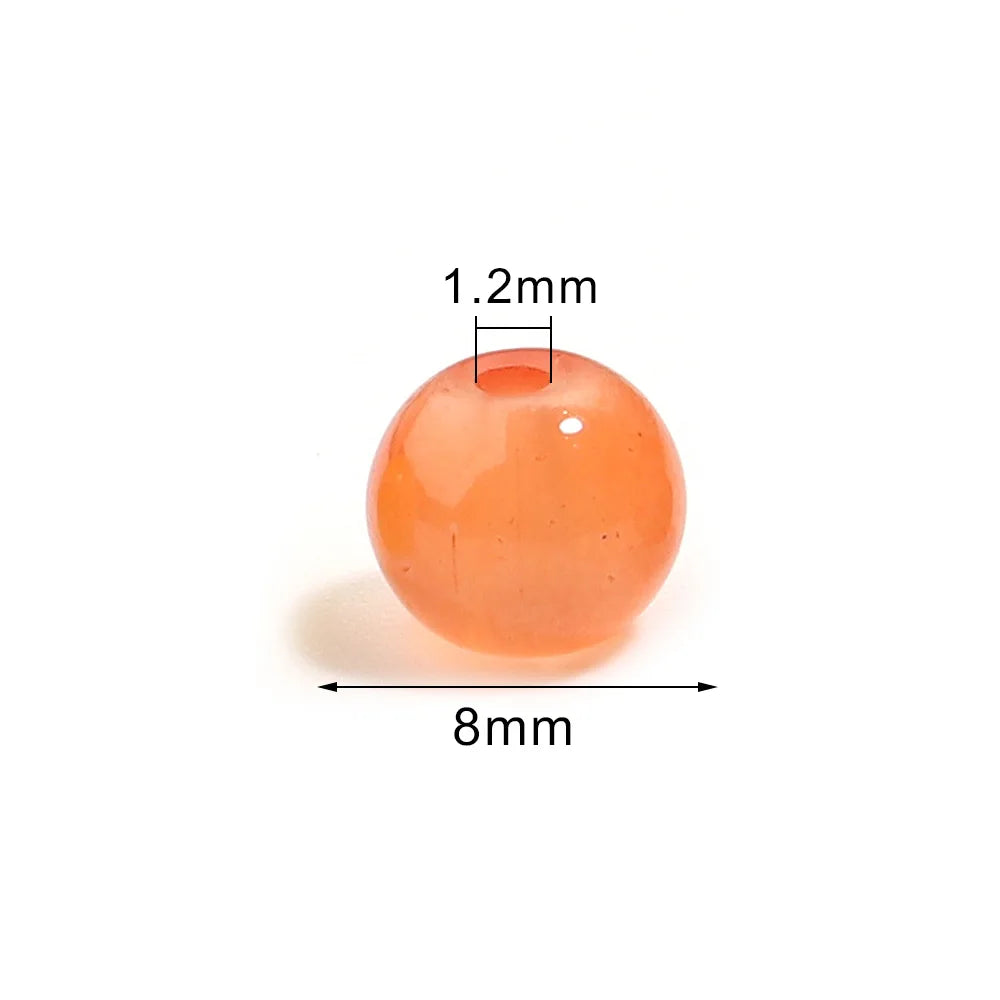 Colorful Round Glass Beads for Jewelry Making