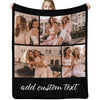 Custom Photo Collage Flannel Blanket