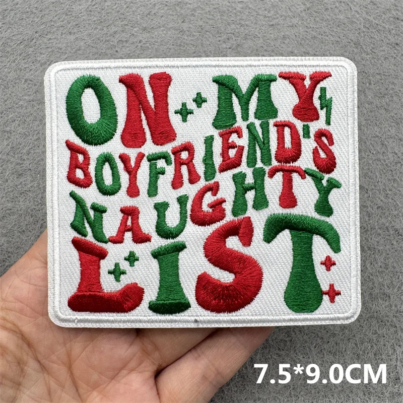 Pink Embroidered Iron-On Letter Patches for Clothing & Accessories