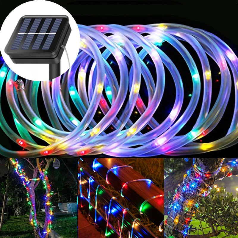 Solar-Powered LED String Lights for Outdoor Garden Decoration