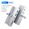 Aluminum USB 3.0 Hub with Clamp Mount for Desktops and Laptops