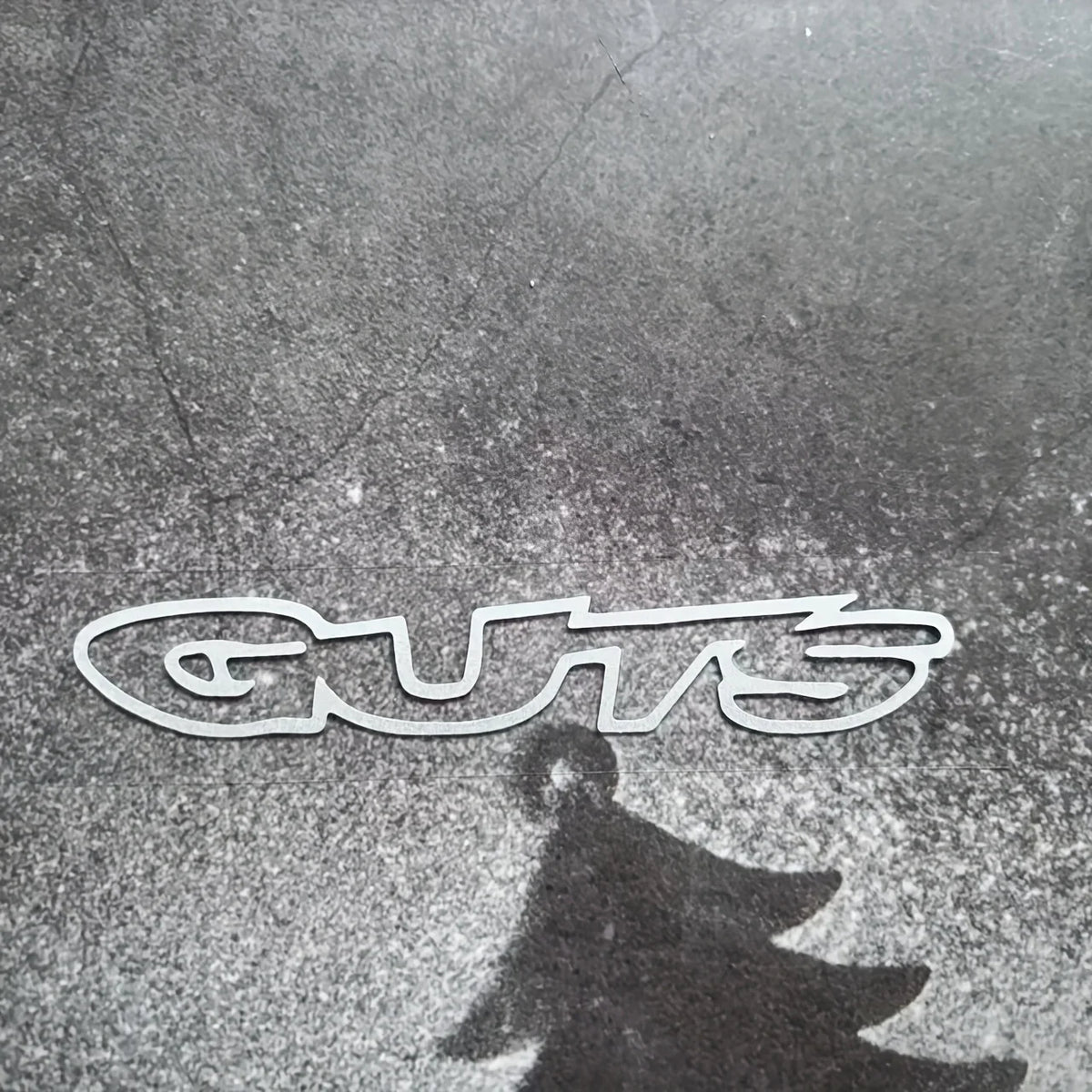 GUTS Text Vinyl Decal – Waterproof Car & Laptop Sticker