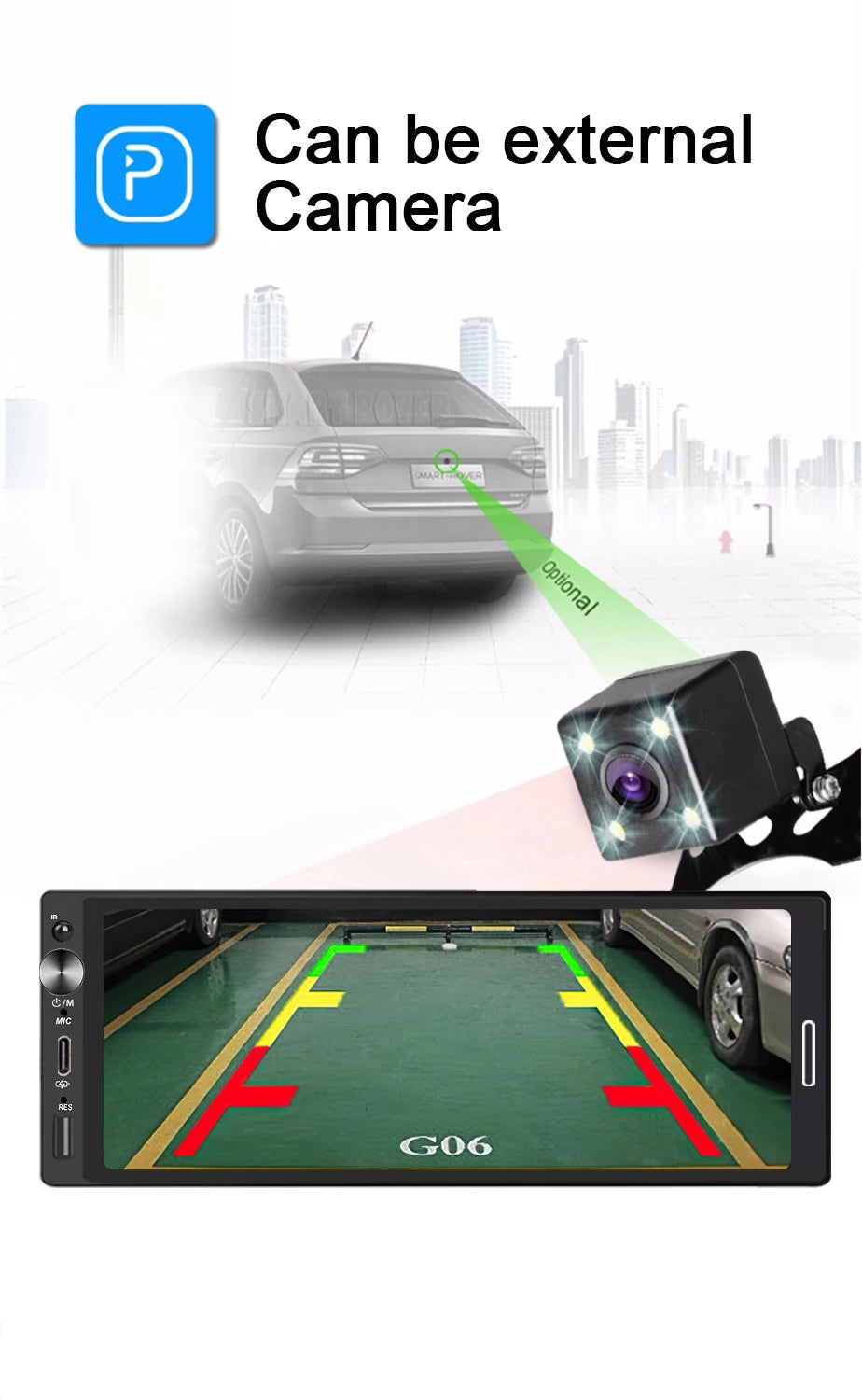 Universal Car Multimedia Player with Android Auto/CarPlay
