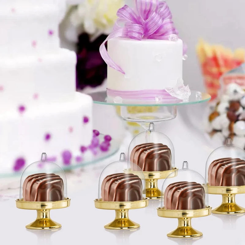 Mini Candy Cupcake Stand Holder with Clear Dome Lid