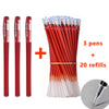 Smooth 0.5mm Gel Pen Set with Refills (Black, Blue, Red)