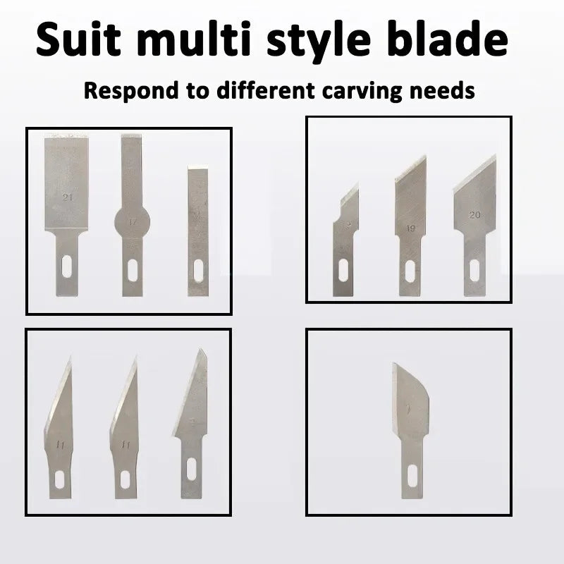 13-Piece Aluminum Alloy Carving Knife Set for Precision Crafting