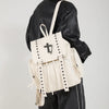 Gothic PU Leather Backpack with Rivet Accents