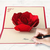 3D Pop-Up Birthday Rose Card with Envelope